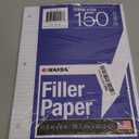 Kaisa Loose Leaf Paper Filler Paper 8x10.5 inches, College Ruled, 3-Hole Punched for 3-Ring Binder, 150 Sheets/Pack (3 Pack) F15001C