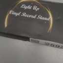 YuanDian Light up Now Playing Vinyl Record Stand Wall Mount, Now Spinning Record Player Stand, Wooden Acrylic Holder for Vinyl Album Display and Storage with Warm White Color Lights