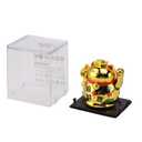 Cyrank Lucky Beckoning Cat, Japanese Maneki Neko Lucky Cat Waving Arm Cute Chinese Cat Small Solar Waving Cat for Home Car Decoration(Gold)