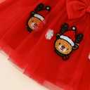 Toddler Girl Christmas Outfit Santa Claus Sweatshirt+Tutu Gauze Skirts Winter Clothes 1-7 Years (2-3T, New-begie)