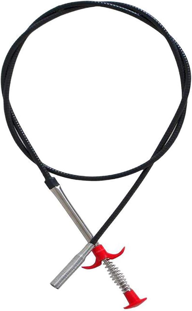 Drain Snake, Drain Clog Remover - Gutter Cleaning Tools Drain Cleaner for Toilet Sewer Shower Kitchen Bathroom Tub Clogged Drains Opener Cleaning Tool, Flexible Grabber Claw Pick Up Reacher (63 inch)