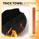 Cotton Crew Socks for Work Hiking, Thermal Warm Winter Boot Sock Cushioned Moisture Athletic Sports Running (6 Pairs)
