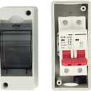 Miniature Circuit Breaker 16A DC500V for Solar Panels Outdoor Disconnect Switch IP65 Rated DIN Rail Enclosure RV Breaker Box