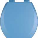 Toilet Seat, Slow Close, Soft Touch, Ultra-Smooth Matte Finish (No Orange-Peel Texture), Premium Moulded Wood, Quick Release, PIKLiDS (Royal Blue, Round)
