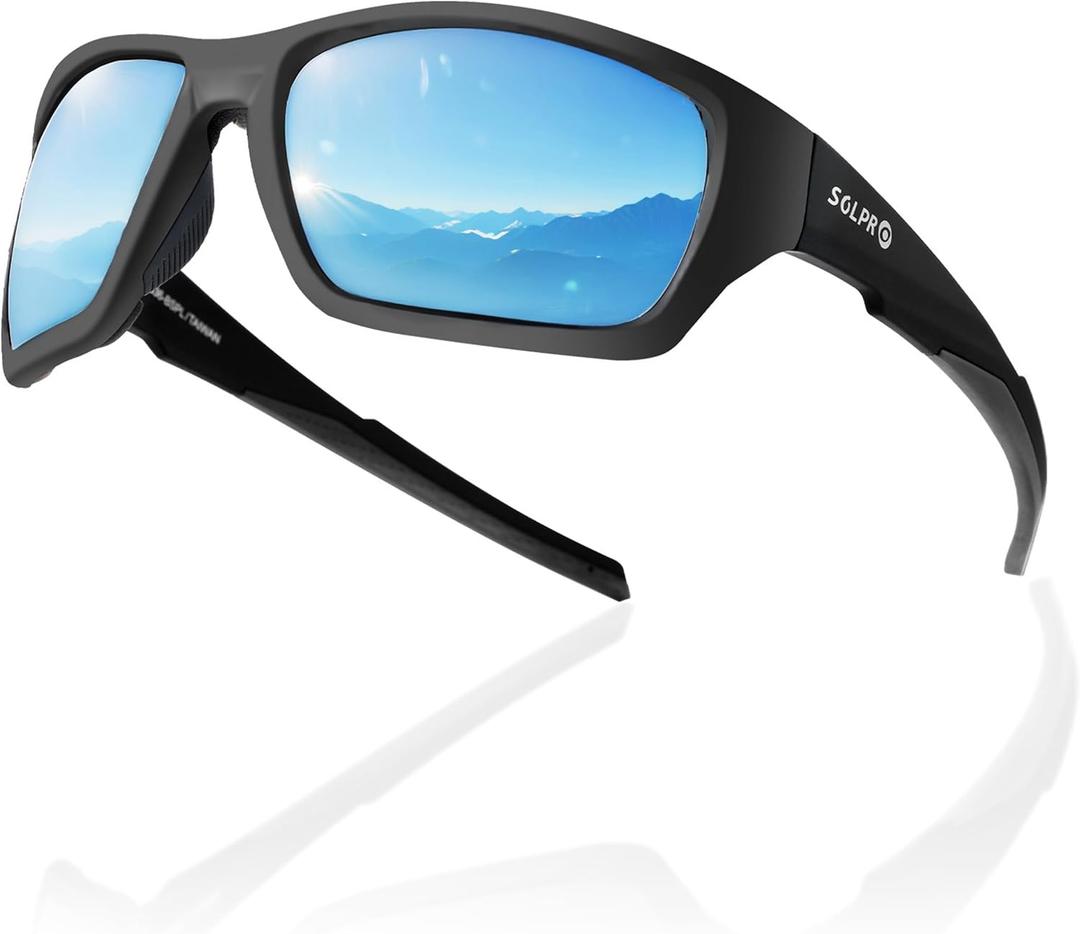 Polarized Riding Sunglasses Foam Padded Wraparound Fit Men Women Motorcycle Driving Running Cycling Fishing