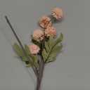 1 Piece Laelfe Artificial Flower Pompon Mum, Silk Small Fake Chrysanthemum Ball with Stem, Faux Kiku Flowers Decor for Wedding Filler DIY Bouquet Centerpieces Arrangements Shower (Pink)