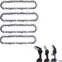 [4 Pieces] 4 Inch Mini Chainsaw Chain, 4 Inch Replacement Chains for Cordless Electric Portable Mini Chainsaw, Guide Saw Chain for All 4-inch Mini Chainsaws for Wood Branch Cutting