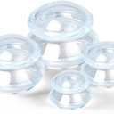 Silicone Cupping Therapy Set, Professional Studio and Home Cupping Set Massage Therapy Cups, Chinese Massage Cups for Cellulite Reduction Cupping Kit, Muscle and Joint Pain Myofascial Cupping Massager (White and Clear)