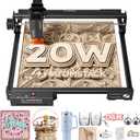 ATOMSTACK 20W Laser Engraver, A20 PRO V2 Laser Cutter, High Accuracy Laser Engraving Machine for Personalized Gifts, Business Cards, Wood, Metal, Acrylic, Leather
