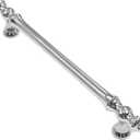 Alzassbg 10 Pack Polished Chrome Cabinet Pulls, 5 Inch(128mm) Hole Centers Morden Straight Kitchen Cabinet Handles AL3085CP (5" Hole Center)