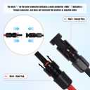 3Ft 10AWG Solar Panel Extension Cable, 10 AWG Solar Extension Cable 10 Gauge 3 Feet Solar Wire with Solar Panel Female Male Waterproof Connectors for RV Boat Home (10 AWG-3Ft)