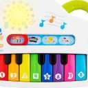 Fisher-Price Baby Toy Laugh & Learn Silly Sounds Light-Up Piano Musical Instrument with Learning Songs for Infants Ages 6+ Months (Small)