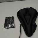 Zacro Bike Seat Cushion - Gel Padded Bike Seat Cover for Men Women Comfort, Extra Soft Exercise Bicycle Seat Compatible with Peloton, Outdoor & Indoor Bike Saddles (Black)