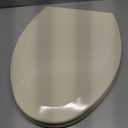 Bemis 1500EC 146 Almond Elongated Molded Wood Toilet Seat with Easy-Clean & Change Hinge