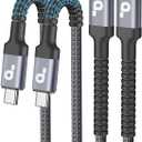 USB C to USB C Cable 10FT, 2Pack USB C Charger Cable, Long Type C Fast Charging Cable Nylon Braided USBC Charger Cord Compatible with iPhone 17/ 16/ 15/ Pro/ Plus/ Pro Max/ Samsung Galaxy S23/ LG and More