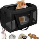 Cat Carrying Case - Pet Carrier Airline Approved, Protable and Breathable Pet Travel Carrier Removable Fleece Pad, Collapsible Cat Carrier Dog Carrier for Medium Cats Small Cats Dogs (Small, Black) (15"L*10"W"*10'H)