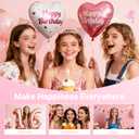 Papoopy 5Pcs Birthday Decorations with Crown Tiara, Sash, Cake Topper, Candle and Number Balloon for Gifts, 16th Birthday Gifts for Her