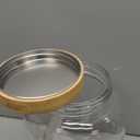 SECFOU Glass Tea Canister Airtight Storage Container Bamboo Lid Kitchen Storage Jars Lids