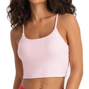 Lemedy Women Padded Sports Bra Fitness Workout Running Shirts Yoga Tank Top (Small, Light Pink)