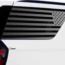 Bogar Tech Designs Precut Quarter Window American Flag Vinyl Decal Sticker Compatible with Chevy Tahoe and GMC Yukon 2021-2025, Matte Black