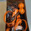 MiniInflat 96 Pcs Basketball Party Favors Include 24 Basketball Drawstring Bags 24 Basketball Keychain 24 Silicone Basketball Bracelets 24 Mini Stress Ball for Sports Supplies Decorations