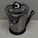 FOHERE Orange Juicer Squeezer Electric Citrus Juicer with Two Interchangeable Cones Suitable for orange, lemon and Grapefruit, Brushed Stainless Steel