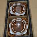 LE TAUCI French Onion Soup Bowls with Lid, 22 Oz French Onion Soup Crocks Oven Safe Ceramic Soup Bowls with Handles for Soup, Chili, Beef Stew, Cereal, Pot Pies, Set of 4