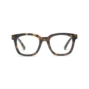 Peepers By PeeperSpecs Womens To The Max Soft Square Progressive Blue Light Blocking Glasses, Tortoise, 2.00