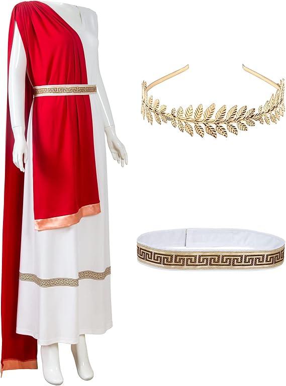 Toga Costume Women with Headwear Belt