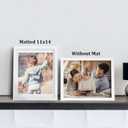 12x16 Picture Frames Set of 6 with Plexiglass, Display Pictures 11x14 with Mat or 12x16 Without Mat for Tabletop Display and Wall MountingWhite