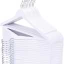 ELONG HOME Wooden Hangers 30 Pack, Wood Hangers with Extra Smooth Finish, Precisely Cut Notches & Chrome Swivel Hook, Wooden Clothes Hangers for Shirt Coat Jacket Dress, White