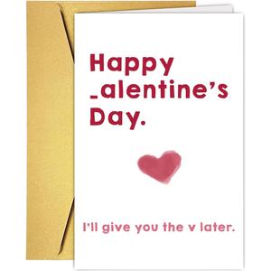 2 x Funny Adult Valentine's Day Card for Men, Naughty Valentines Day Card Husband Boyfriend Fiance, Happy Valentine's Day Card&Gift From Wife Girlfrend Partner, Sexy Dirty Valentine Cards for Men Him (#4)