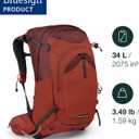 Osprey Manta 34L Men's Hiking Backpack with Hydraulics Reservoir, Black