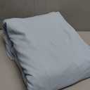 Bedsure 100% Washed Cotton Duvet Cover Queen Size - Dusty Blue Minimalist Cotton Bedding Linen Like for All Seasons - GentleSoft™ Plain Simple Duvet Cover, 3 Pieces (Dusty Blue, Queen, 90"x90")