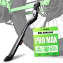 RBRL Bike Kickstand, 18 mm Hole Spacing Bike Stand, Aluminum Alloy Heavy Duty Load 100lbs, Non-Slip Bicycle Stand, Height Adjustable for 24-29 inch Mountain Bike, E-Bike