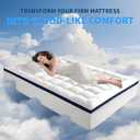 4 Inch Dual Layer Memory Foam Mattress Topper Twin for Back Pain (39"x75")