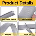 2 Pcs 39 Inch Vinyl Replacement Insert, Cuttable Threshold Seal Insert Replacement, Exterior Door Threshold Seal Strip for Door Weather Stripping Sealing