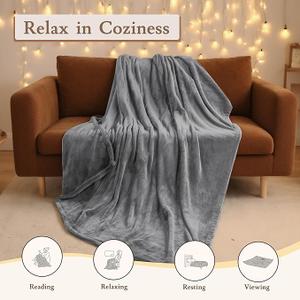 Heated Blanket Grey, 72" x 84",  Model: LY03B-7284