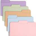 Smead SuperTab File Folder, Oversized 1/3-Cut Tab, Legal Size, Assorted Pastel Colors 100 per Box (11962)