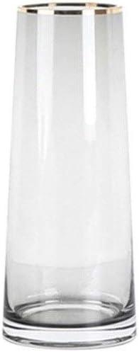 Flower Arrangement Transparent Vase, Hydroponic Flower Vase Indoor Decorative Vase Multifunction Living Room Dining Table Decorative Vase Rose vases (Color : Gray, Size : 922CM)