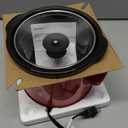 KOOC Small Slow Cooker, 2 Quart, Free Liners Included for Easy Clean-up, Upgraded Ceramic Pot, Adjustable Temp, Nutrient Loss Reduction, Stainless Steel, Red, Round