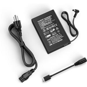 Hyleton UL 19V 6.32A 120W Power Adapter Compatible with All GEEKOM mini PCs, Replacement Charger Power Supply for MINISFORUM/GMKtec mini PCs, with 10.8ft Extension Cord, 5.5x2.5mm/Type-C Interfaces