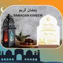 DoubleFill Acrylic & Wood Ramadan Decorative Table Sign, 6.6 x 9.8 inches, White, Modern Style, Islamic Tabletop for Desk Shelf Living Room