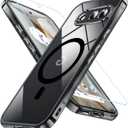 for Google Pixel 9A Case, Compatible with MagSafe, Transparent Slim Shockproof Cover with Screen Protector, Anti-Fingerprint and Anti-Scratch Bumper for Pixel 9A, Black