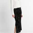 Vince Women's Sequins on Velvet Column Maxi Skirt (Black, S) Size: 4