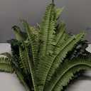 MARTINE MALL 48 inch 128 Leaves Artificial Ferns for Outdoors Look Real Fake Ferns, Large Faux Boston Ferns for Outdoor Planter Realistic UV Resistant Artificial Fake Plants for Porch Patio Hanging