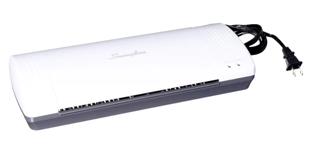 Swingline Laminator, Thermal, Inspire Plus Lamination Machine, 9" Max Width, Quick Warm-Up, Includes Laminating Pouches, White/Gray