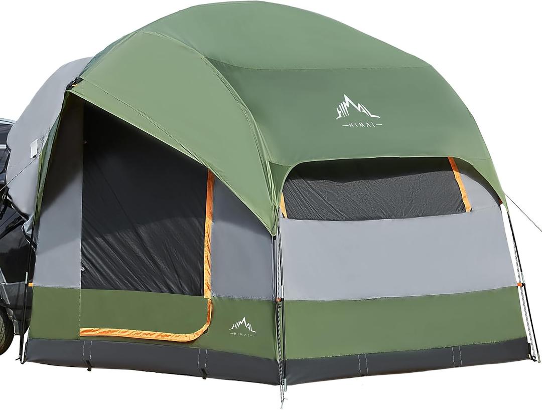 GoHimal SUV Tent for Camping, Waterproof PU3000mm Spacious Double Layer Design for 8 Person, Includes Rainfly and Storage Bag, 8FT L x 8FT W x 7.2FT H Green