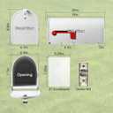 Mail Boxes for House Outside, RAINHOL White Mailboxes for Outside, Galvanized Steel Post-Mount Mailboxes, 19 x 8.7 x 6.7 Inches