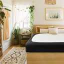 Biscaynebay Decorative Box Spring Cover Queen Size, Black Luxurious Jersey Knitting Stretchy Wrap Around 4 Sides Bed Skirt for Home/Hotels, Easy Fit Wrinkle Free Machine Washable
